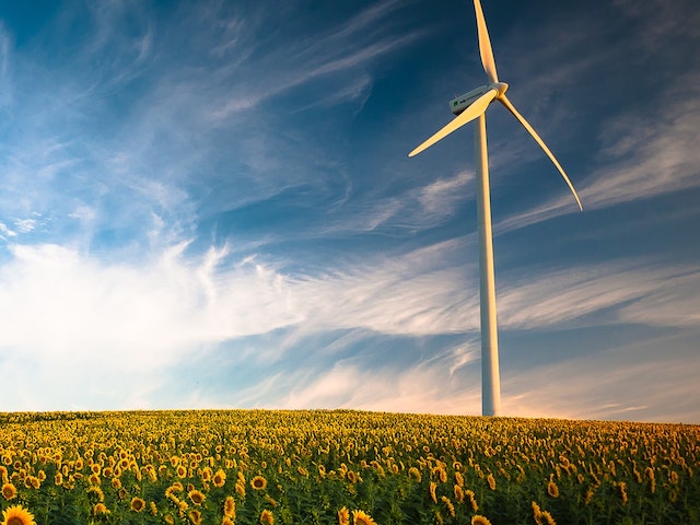 Windturbine in field